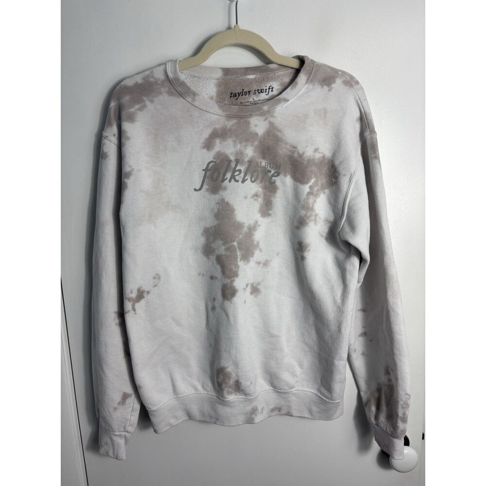 Taylor Swift Folklore Album Tie Dye Crewneck Sweatshirt Women's Small S Merch